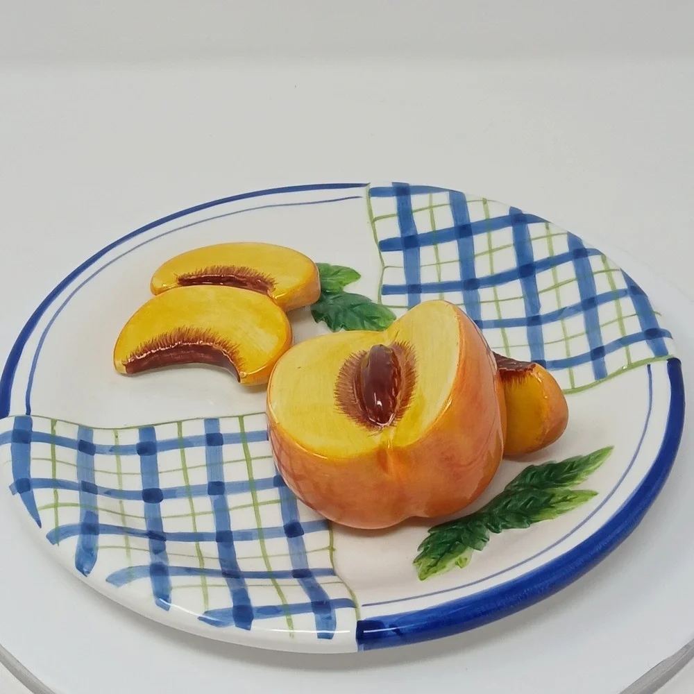 Bella Casa Fruit Wall Plate 3D By Ganz Peaches 8